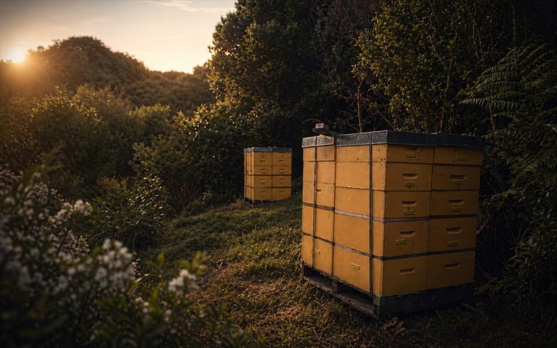 Rotokare honey apiary boxes